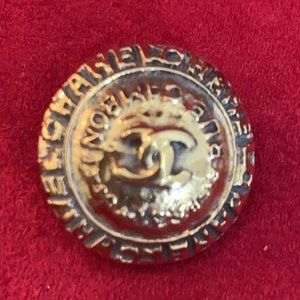 Chanel Plated Dome CC ClipOn Earrings Jewelry Accessories Vintage Chanel Earring